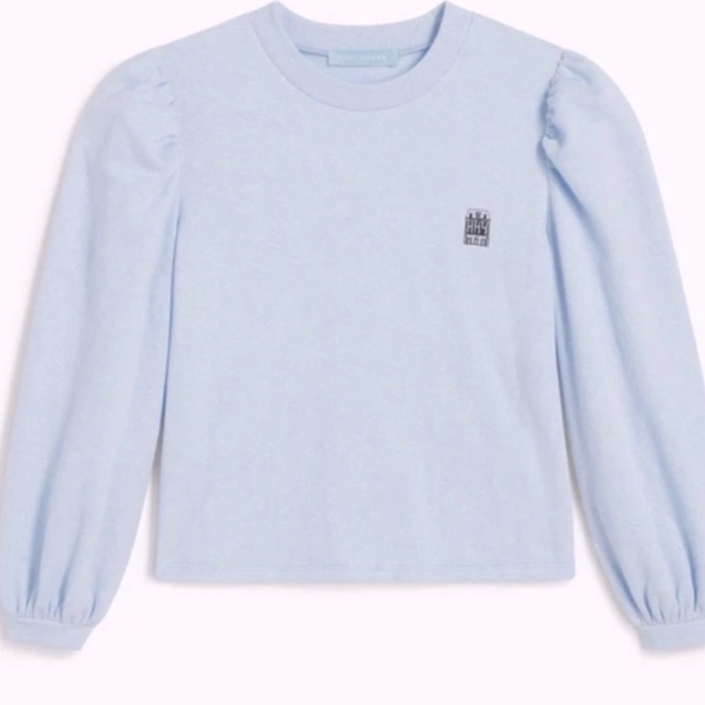 Hill House Teddy Top w/ Puff Sleeve, Blue Size M